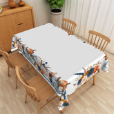 Lofaris Rose Pumpkin White Vintage Decorative Tablecloth